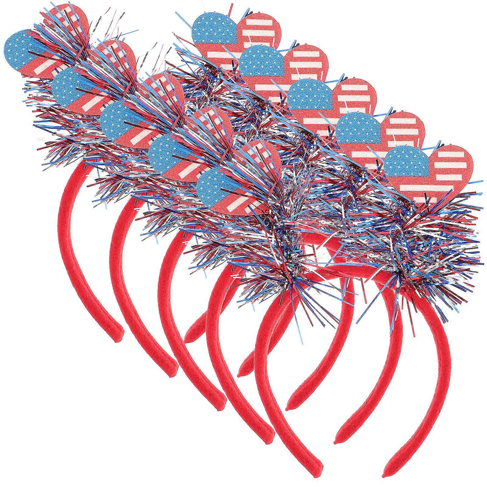 4th of July Party Head Boppers Heart Headband 10Pcs Assorted
