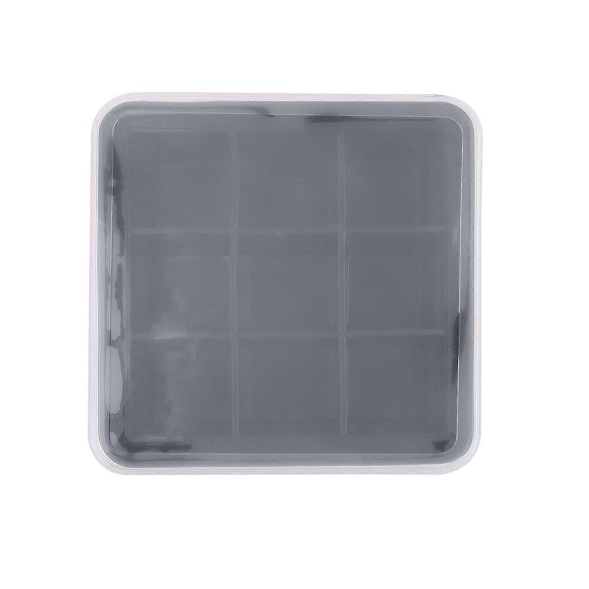 Ice Cube Mold Designed For Home Use 9 Lattices Kitchen Gadget Simple Design Black 2Pcs