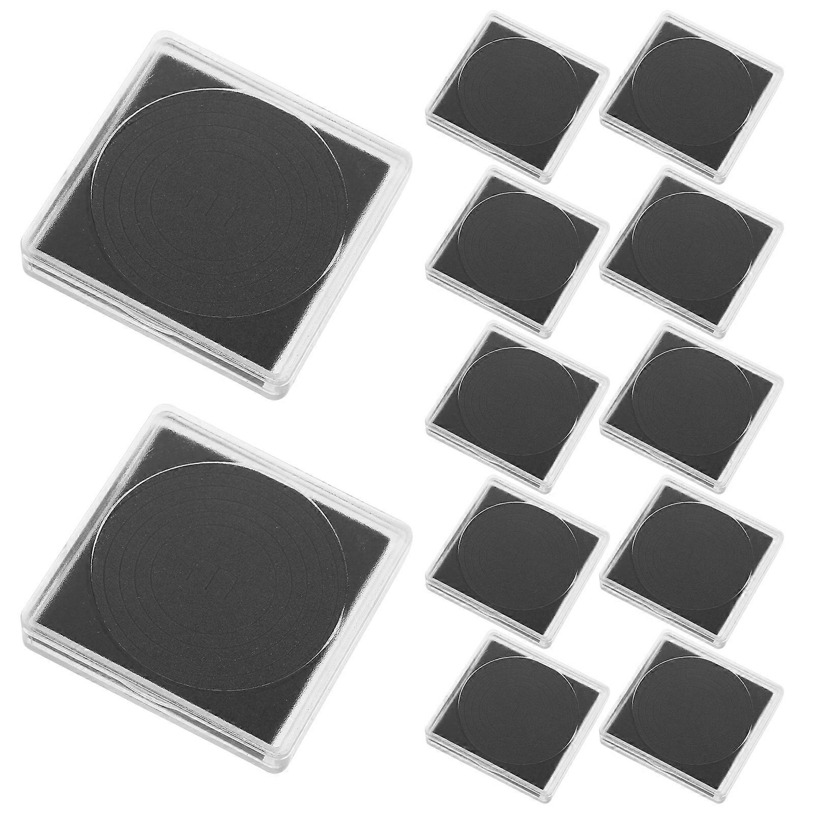 Transparent Coin Storage Organizer Small Square Coin Case for Collection 100Pcs