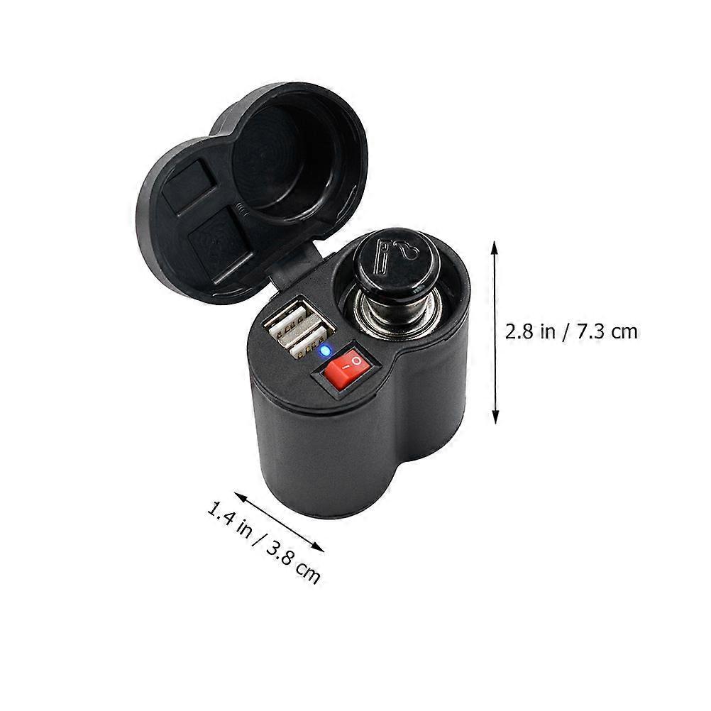 Motorcycle Charger Dual USB Charger for Lighter Use 2.5a