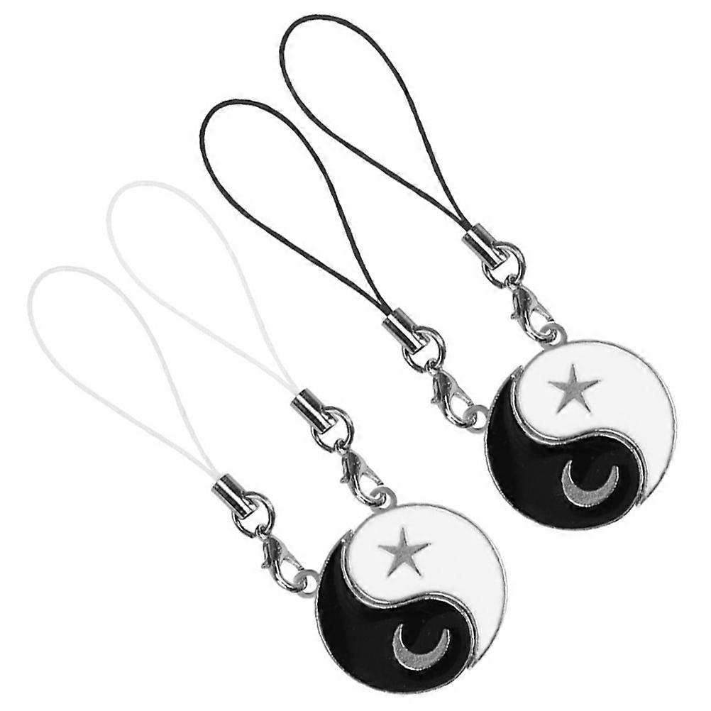 Phone Charm String Bagua Phone Chains for Decoration 4Pairs Mobile Chains