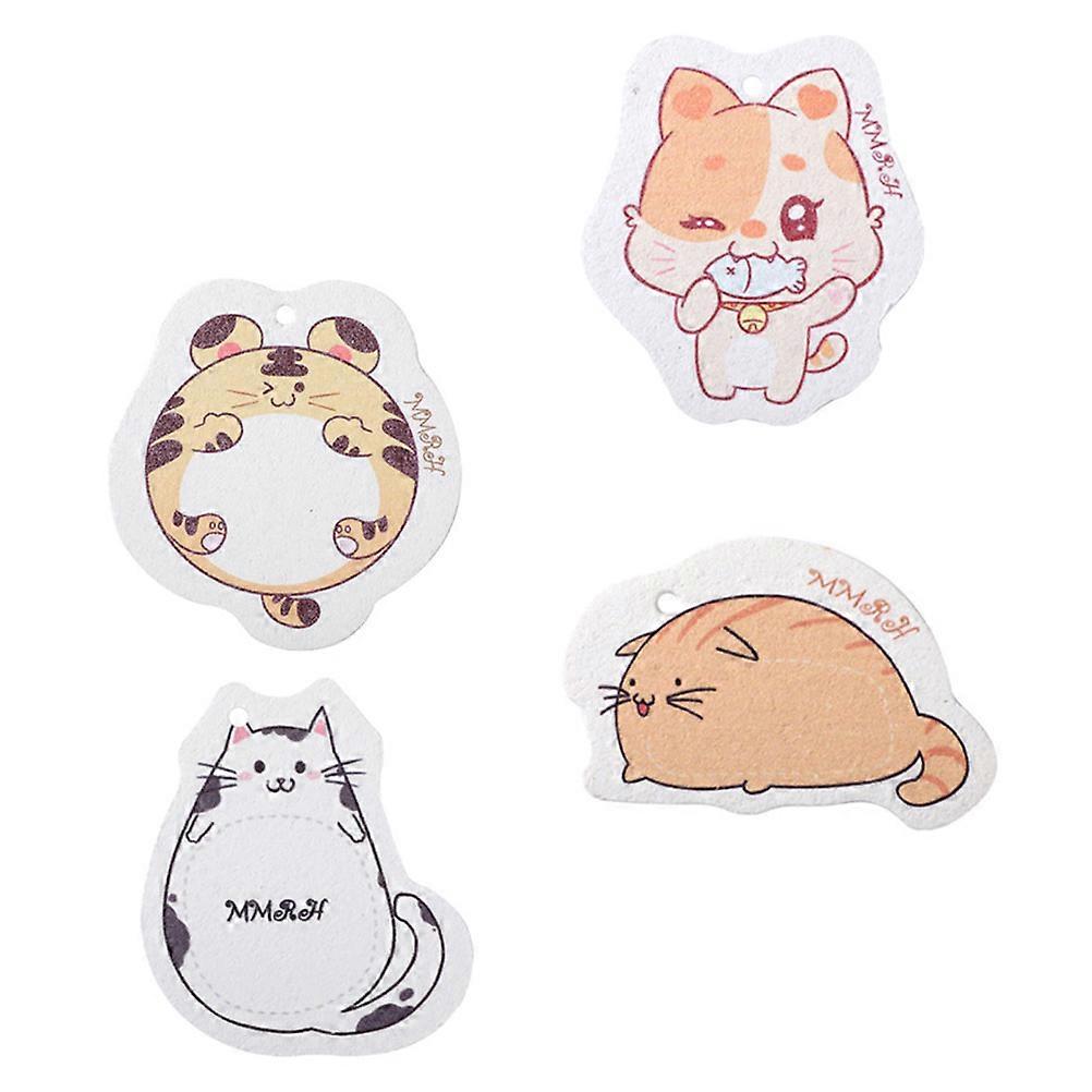 Cleaning Sponge Wood Pulp Sponge for Kitchen Use 4Pcs Cartoon Animals