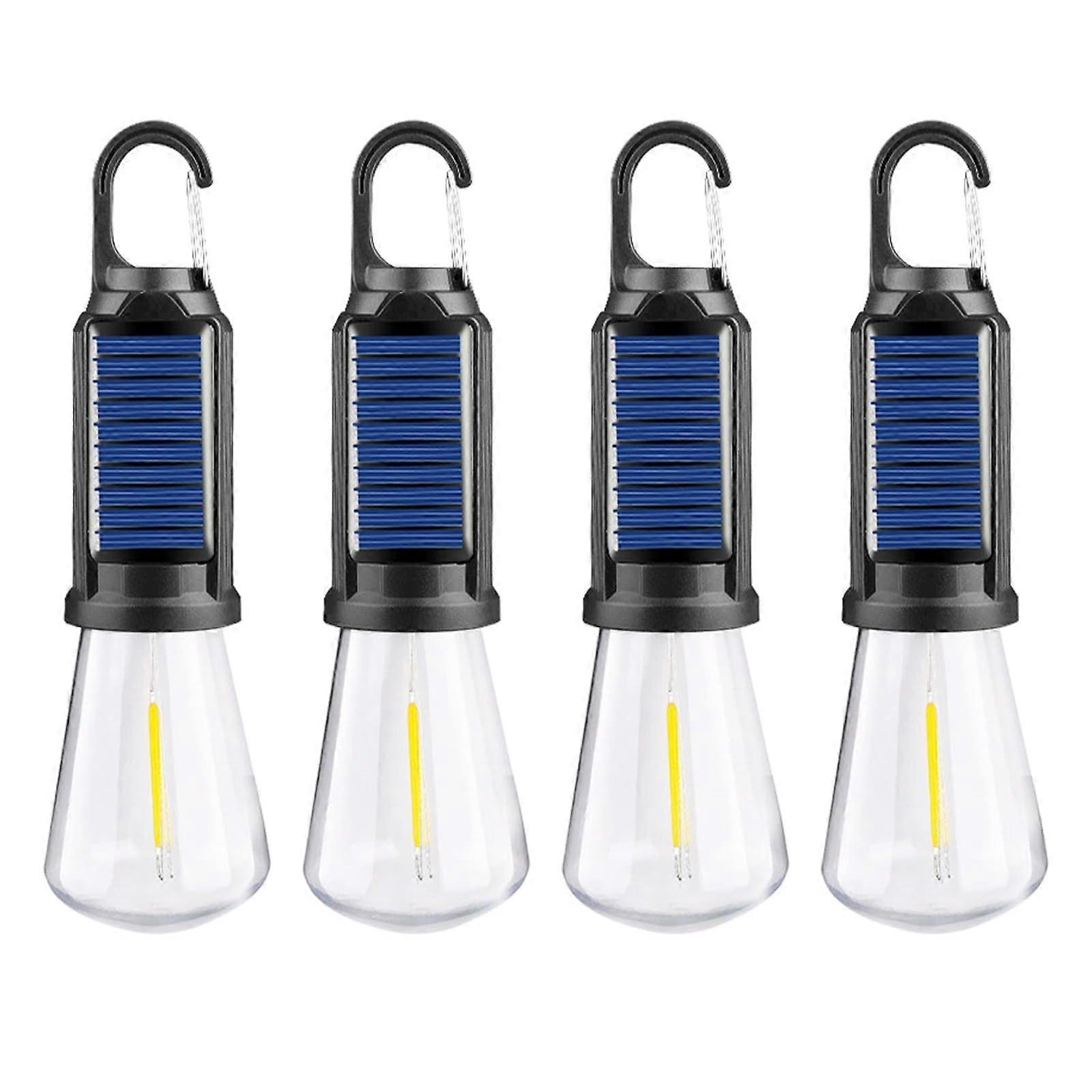 Solar Rechargeable Hooked Camping Light LED Solar Tent Light With Clip Hook, Waterproof Emergency Light (4)