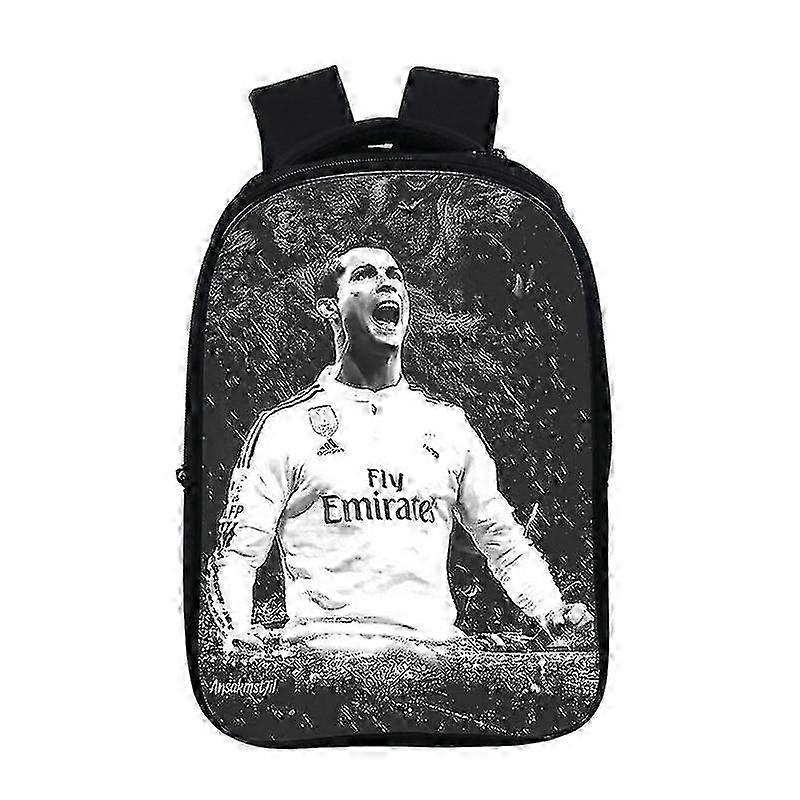 Football Crowe Around Ronaldo Patterned Shoulder Backpack Schoolbag High Quality