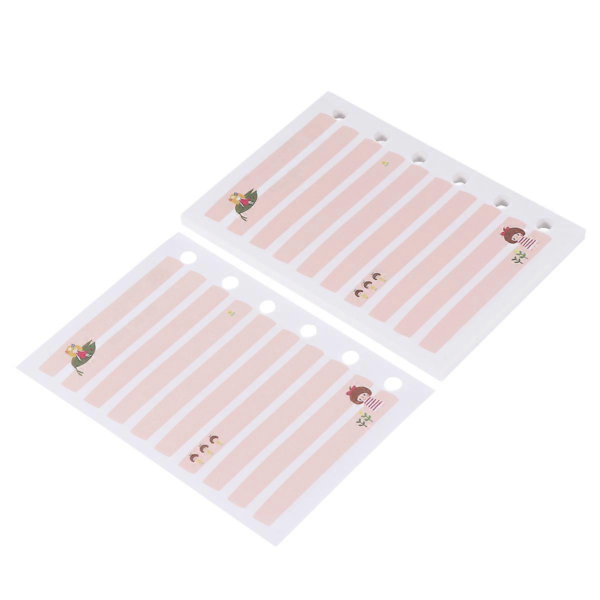 Loose-Leaf Refill Paper Colorful Core Papers for Writing 3Pcs A7 Notebook Sheets