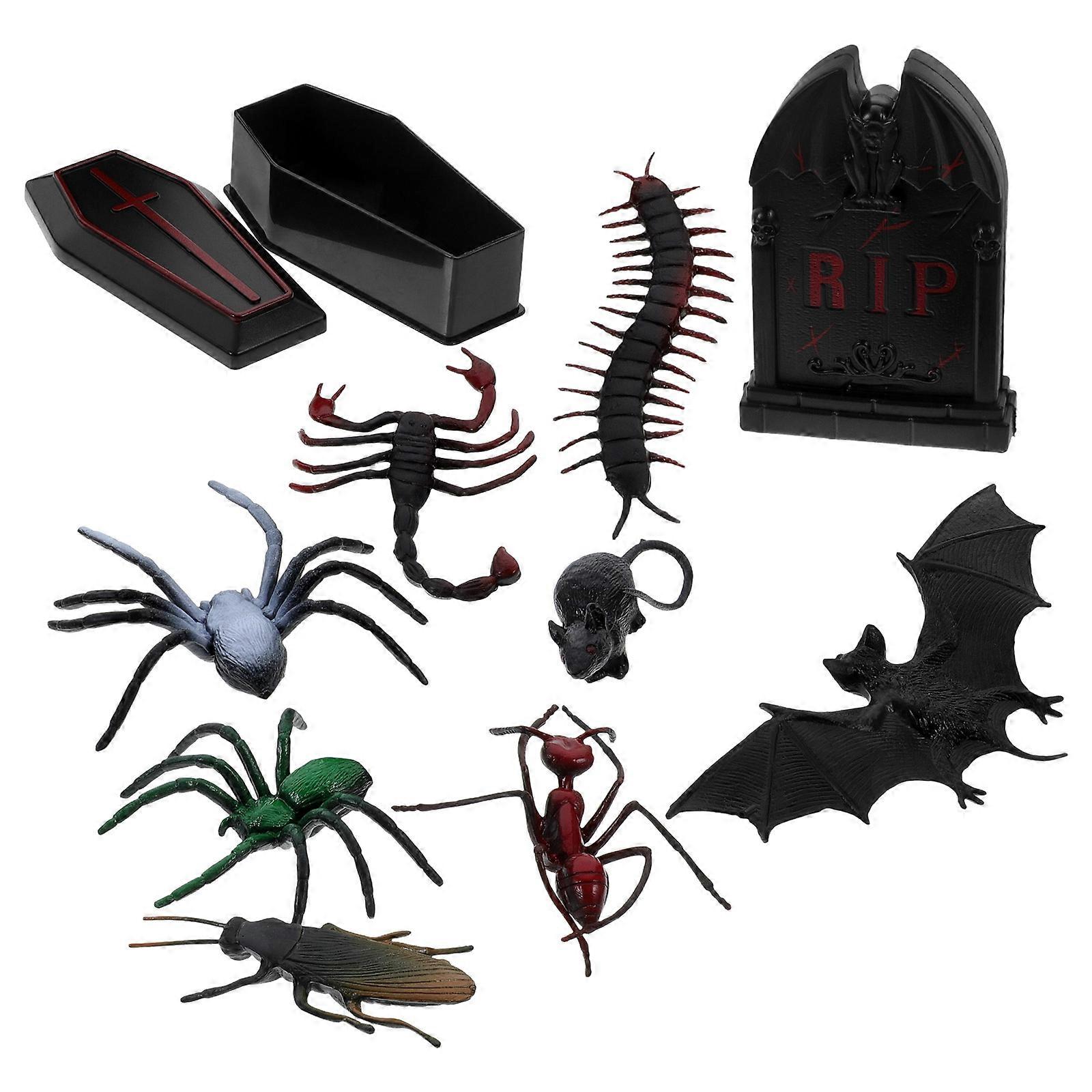 Halloween Mini Figures Mini Tomb Coffin Decoration 2Sets
