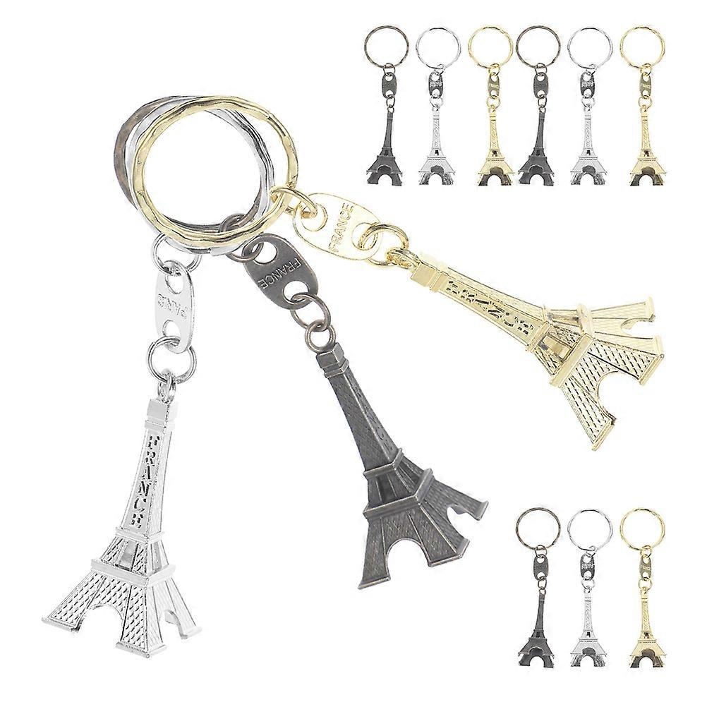 Eiffel Tower Keychain Pendant for Bag Decorative Keychain Hanging Ornament 12Pcs