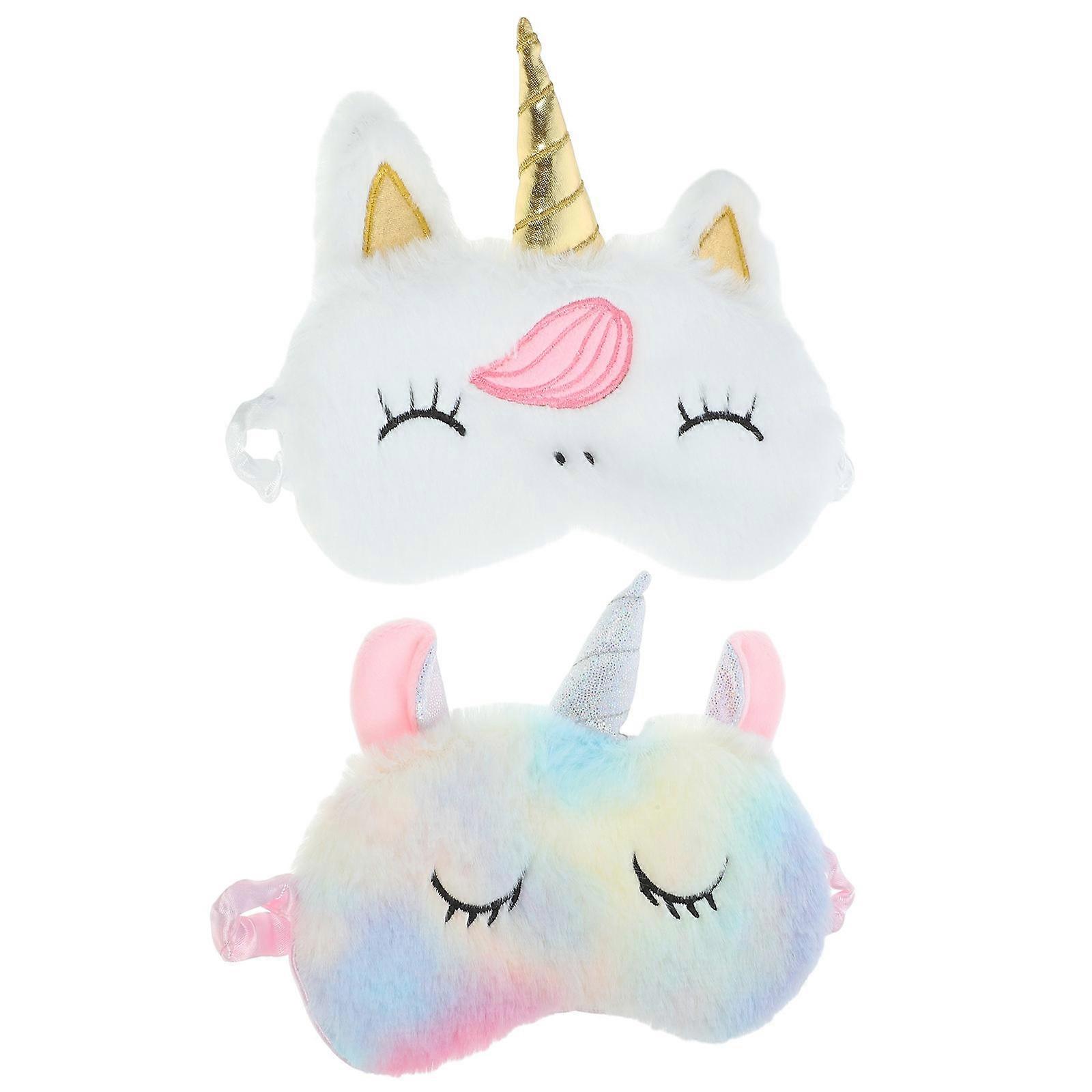 Eye Mask for Sleeping Use Plush Unicorn Design 6Pcs Set