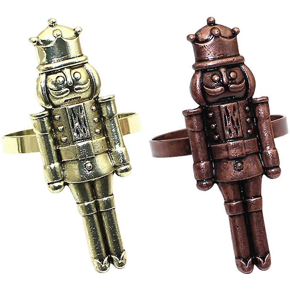 10Pcs Christmas Nutcracker Napkin Rings For Wedding And Birthday Party Table Decor