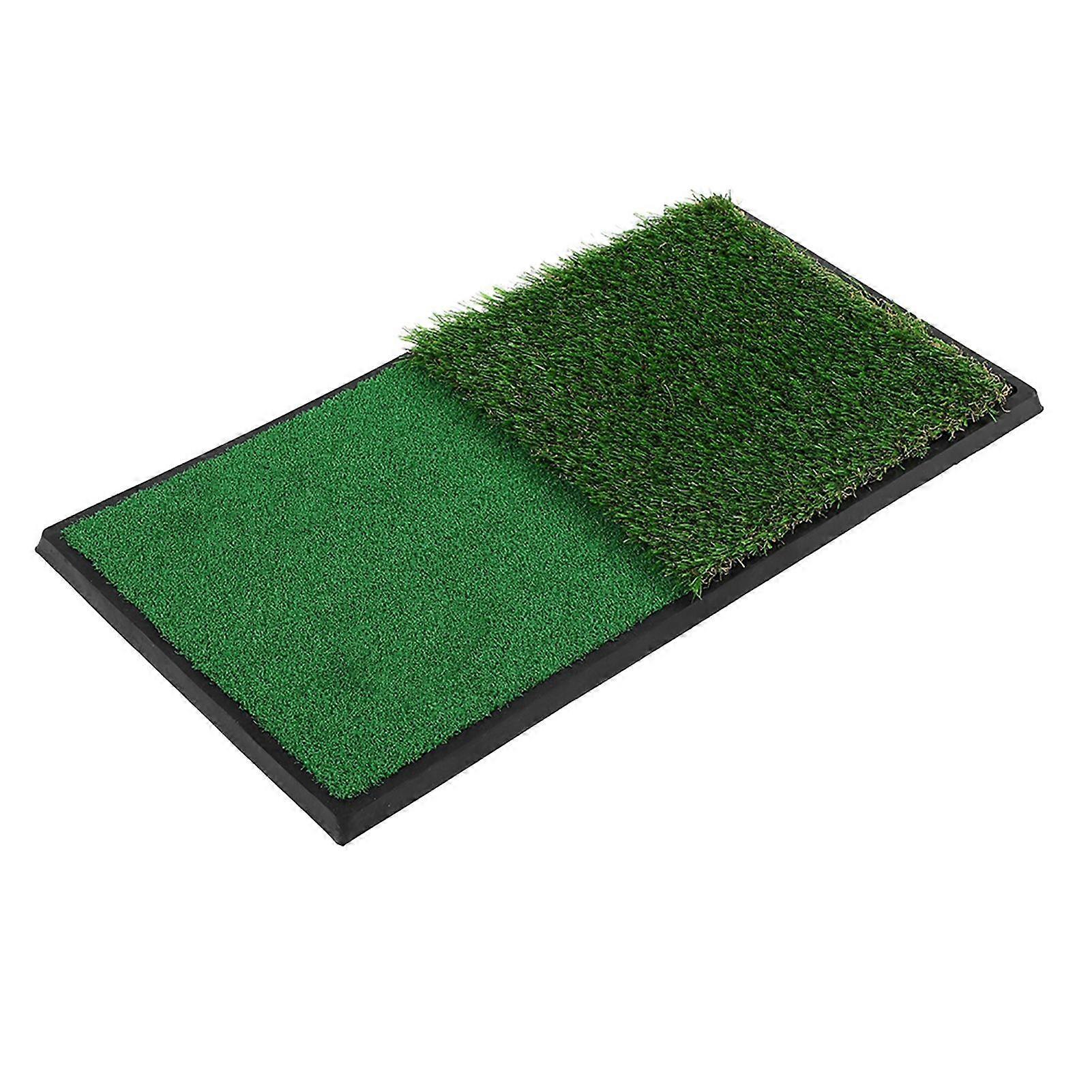 Golf Double Swing Pad Rubber Sole Golf Practice Mats Golf Hitting Mats Simulation Lawn