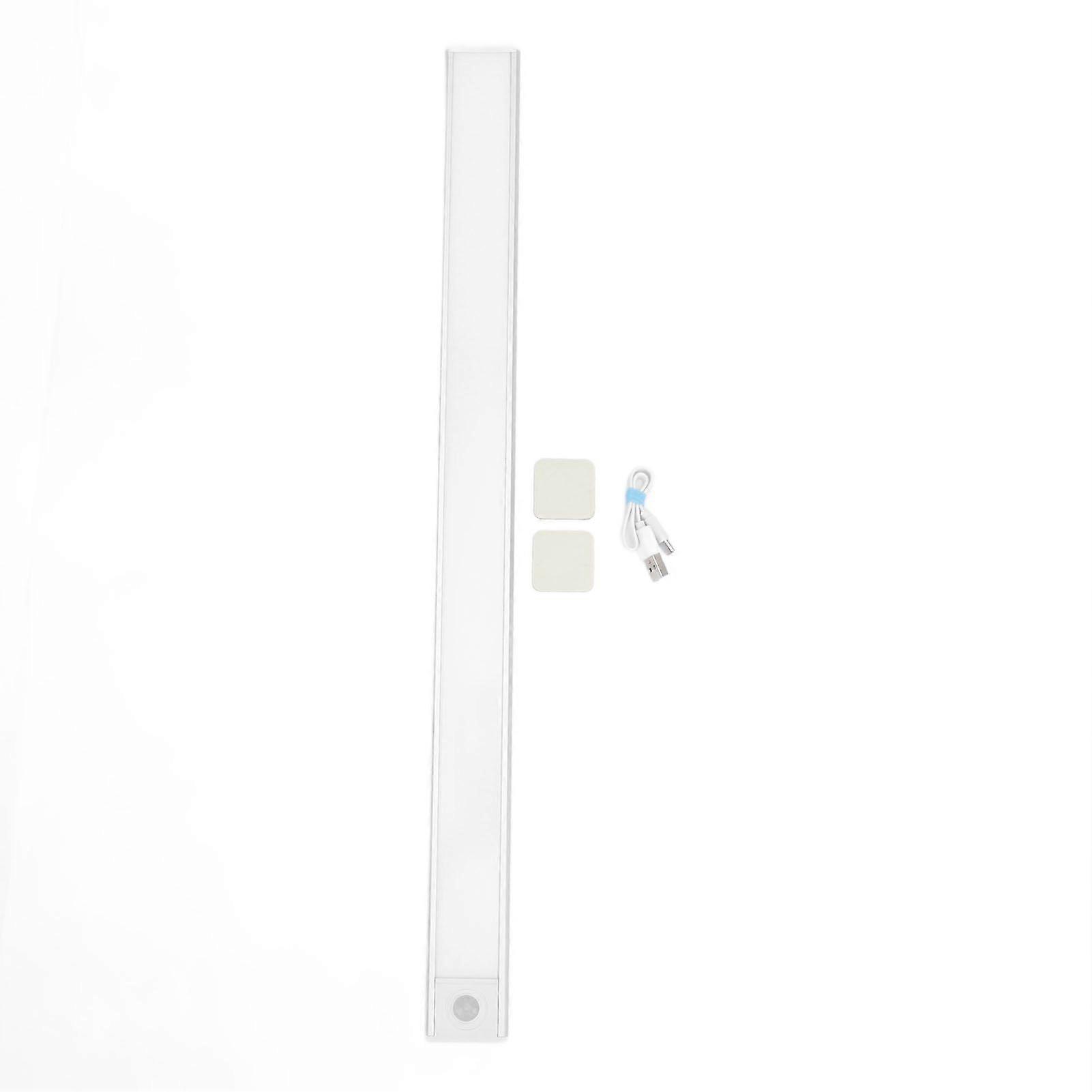50cm Super Slim Magnetic Cabinet Light Motion Sensor 3 Colour Temperature 3 Modes Infinitely Dimmable Rechargeable Closet LED Light for Staircase Silv