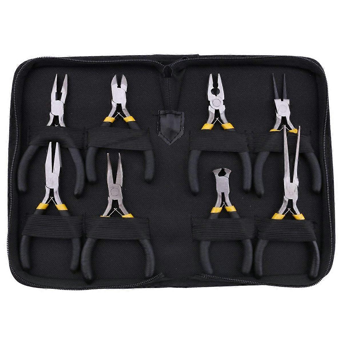 8PCs Mini Pliers Set,Diagonal Nose Wire End Cutting Cutter Plier