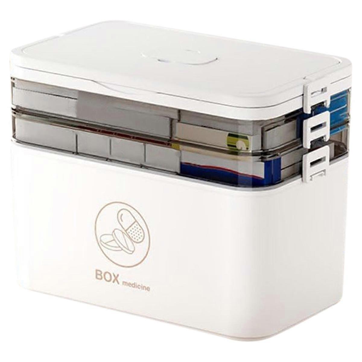 Portable Box Large Capacity Home Kit Family Emergency Box with Multi-Layer Storage Case