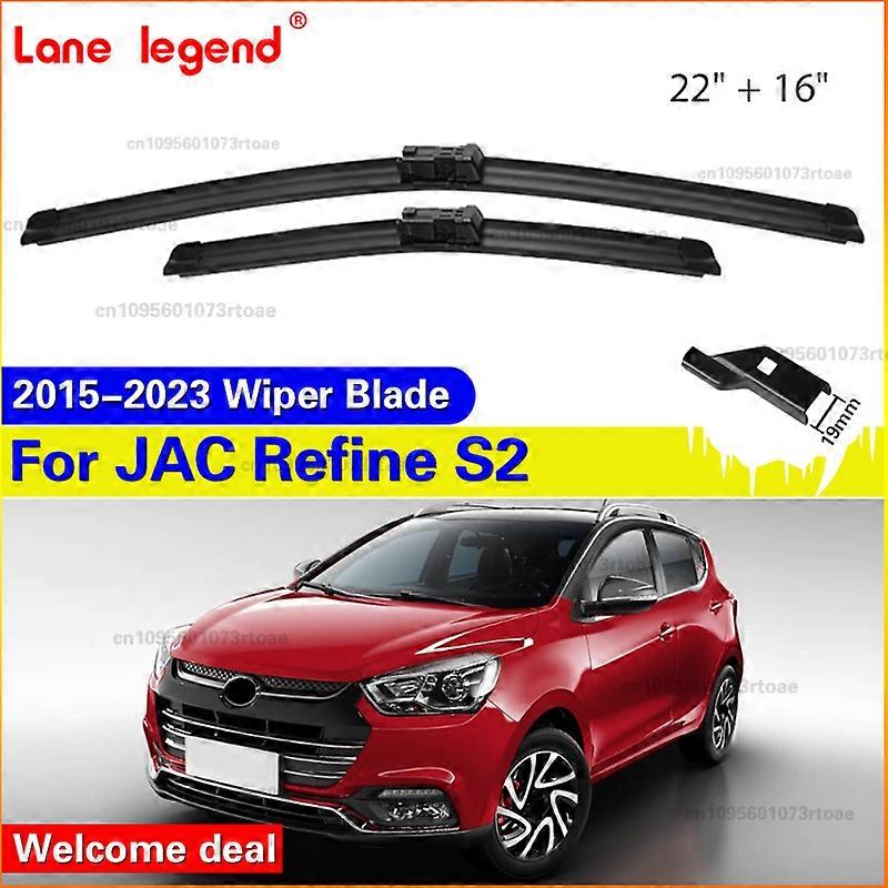 Applies to For JAC Refine S2 2015 - 2023 Front Wiper Blades Windshield Windscreen Window Cutter Accessories 2018 2019 2020 2021 2022 22"16"