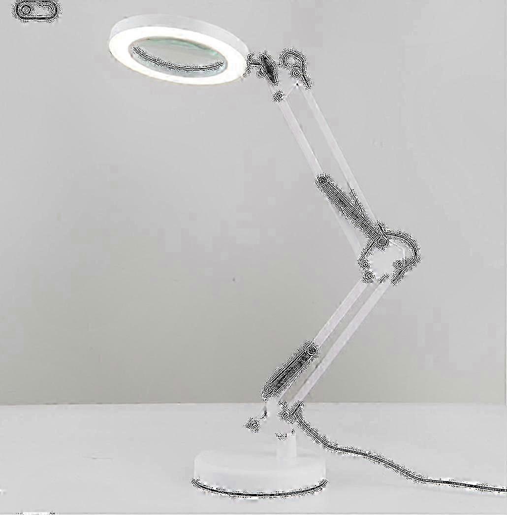 10X Magnifier Lamp with Adjustable Brightness and 3 Color Modes for Desk Use