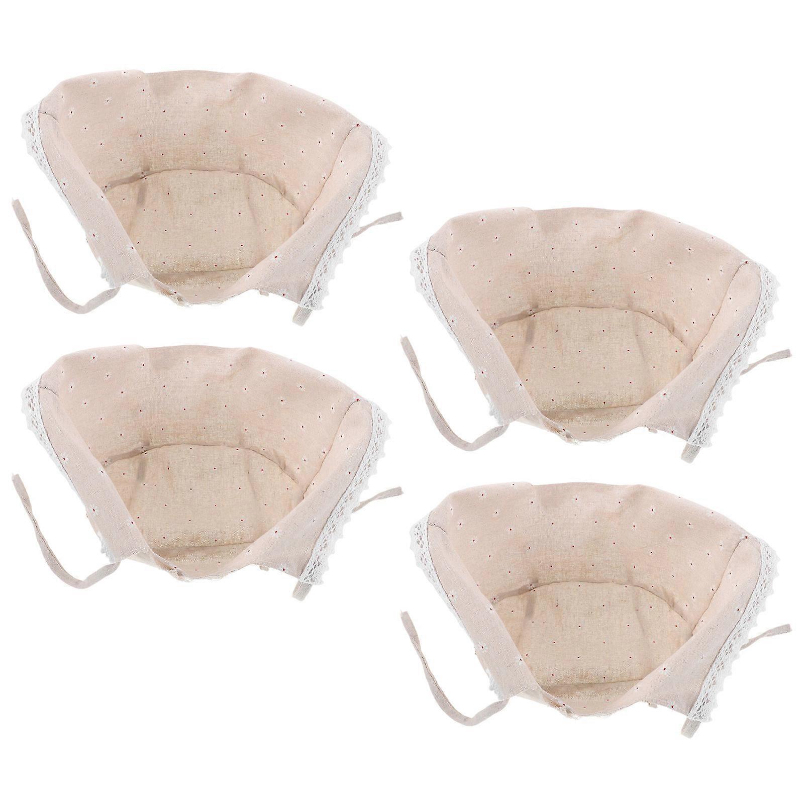 Fabric Basket Liner Replacement for Decorative Picnic Storage 4Pcs