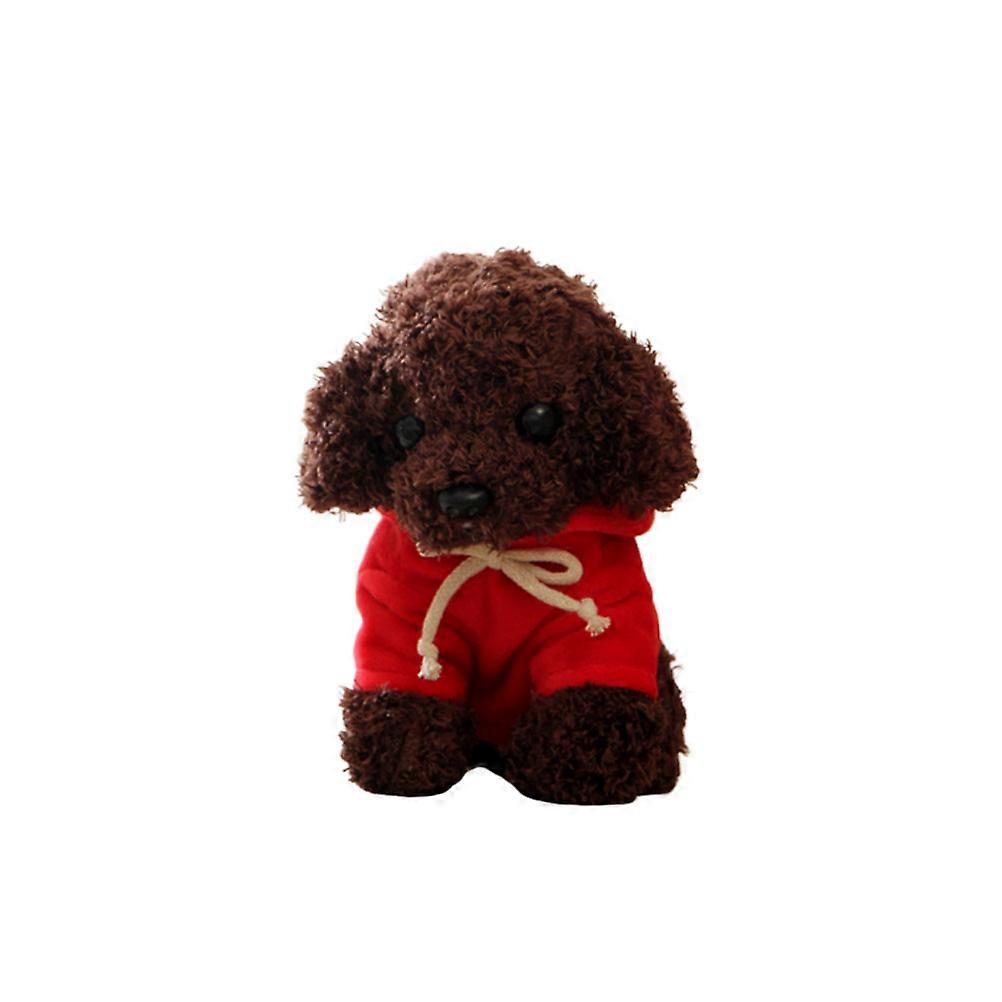 Plush Toy Poodle Adornment for Decoration 1Pcs Coffee Simulated Puppy