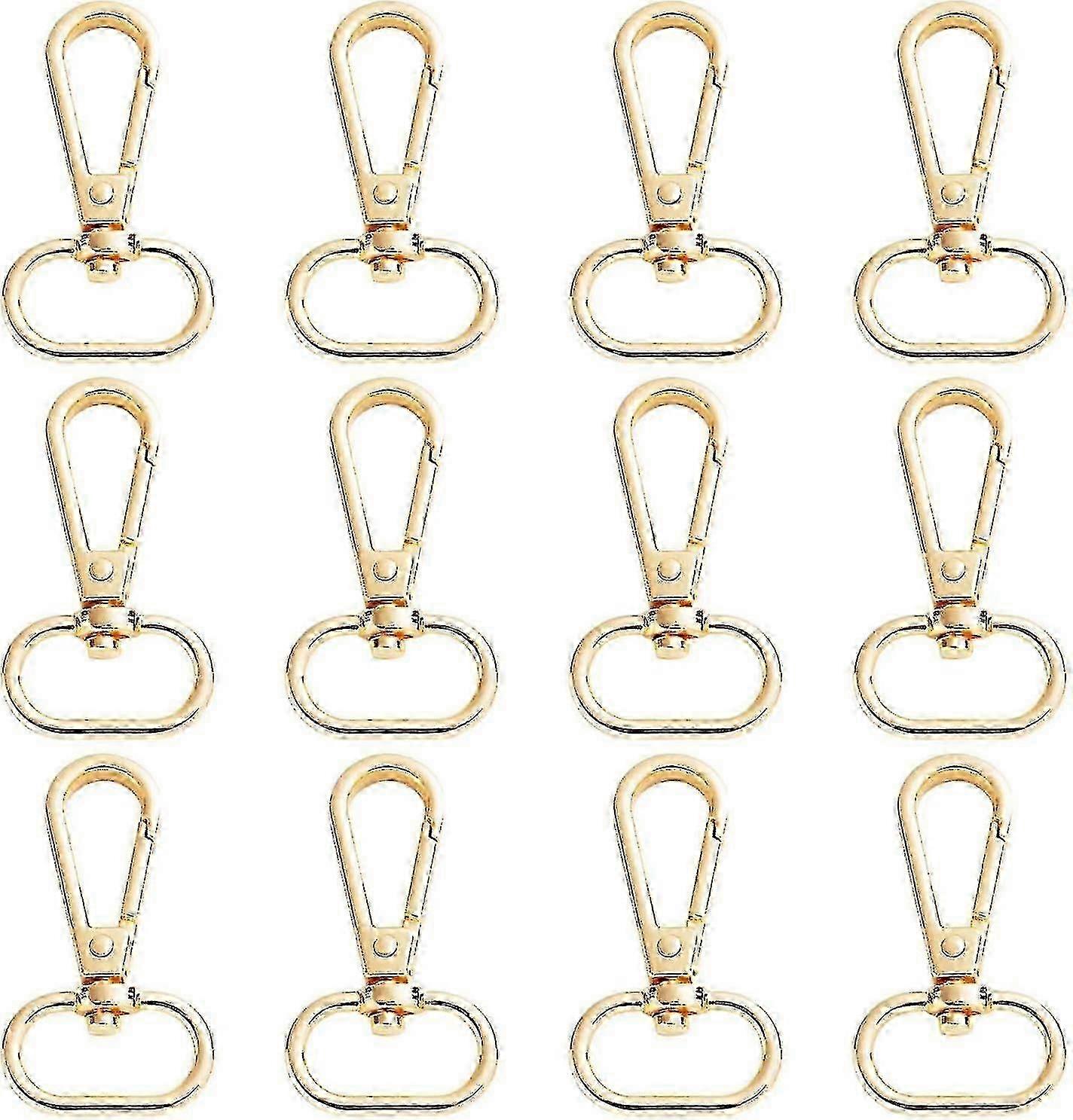 20 st. svängbara gyllene karbinhakar, karbinhakar för snodd