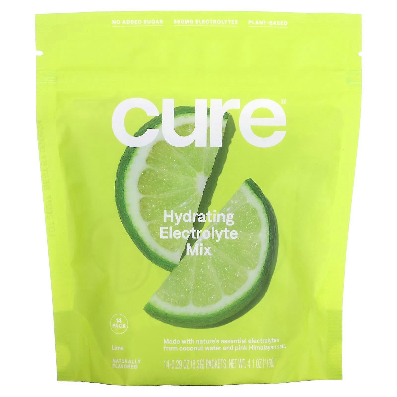 Hydrating Electrolyte Mix, Lime, 14 Packets, 0.29 oz (8.3 g) Each