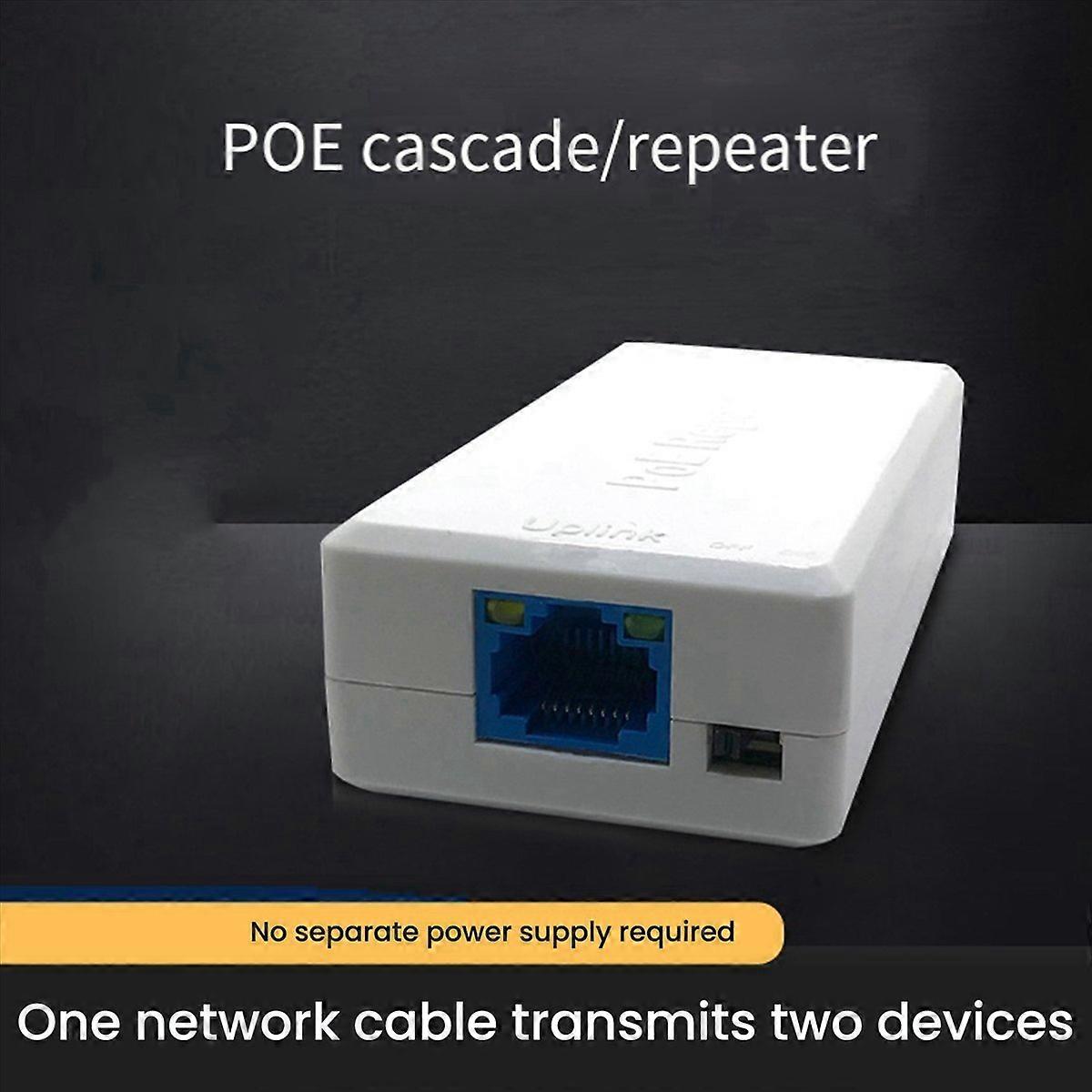 POE Repeater 10/100Mbps 1 to 2 Poe Extender with IEEE802.3Af/At 48V