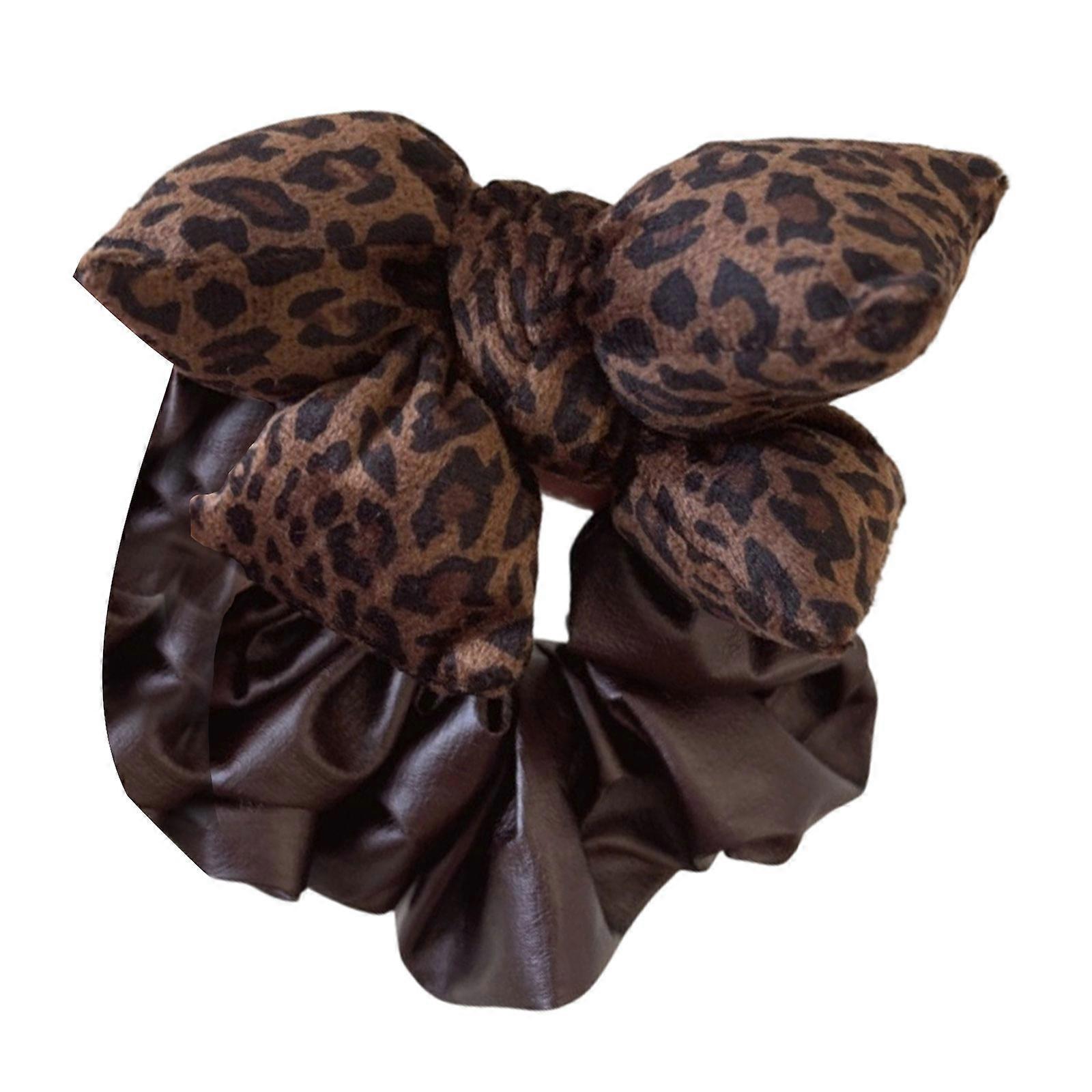 Leopard Hair Clip With Comfortable Fabric Accent 13cm Practical Size For Securing Various Hairstyles Effortlessly Multicolor