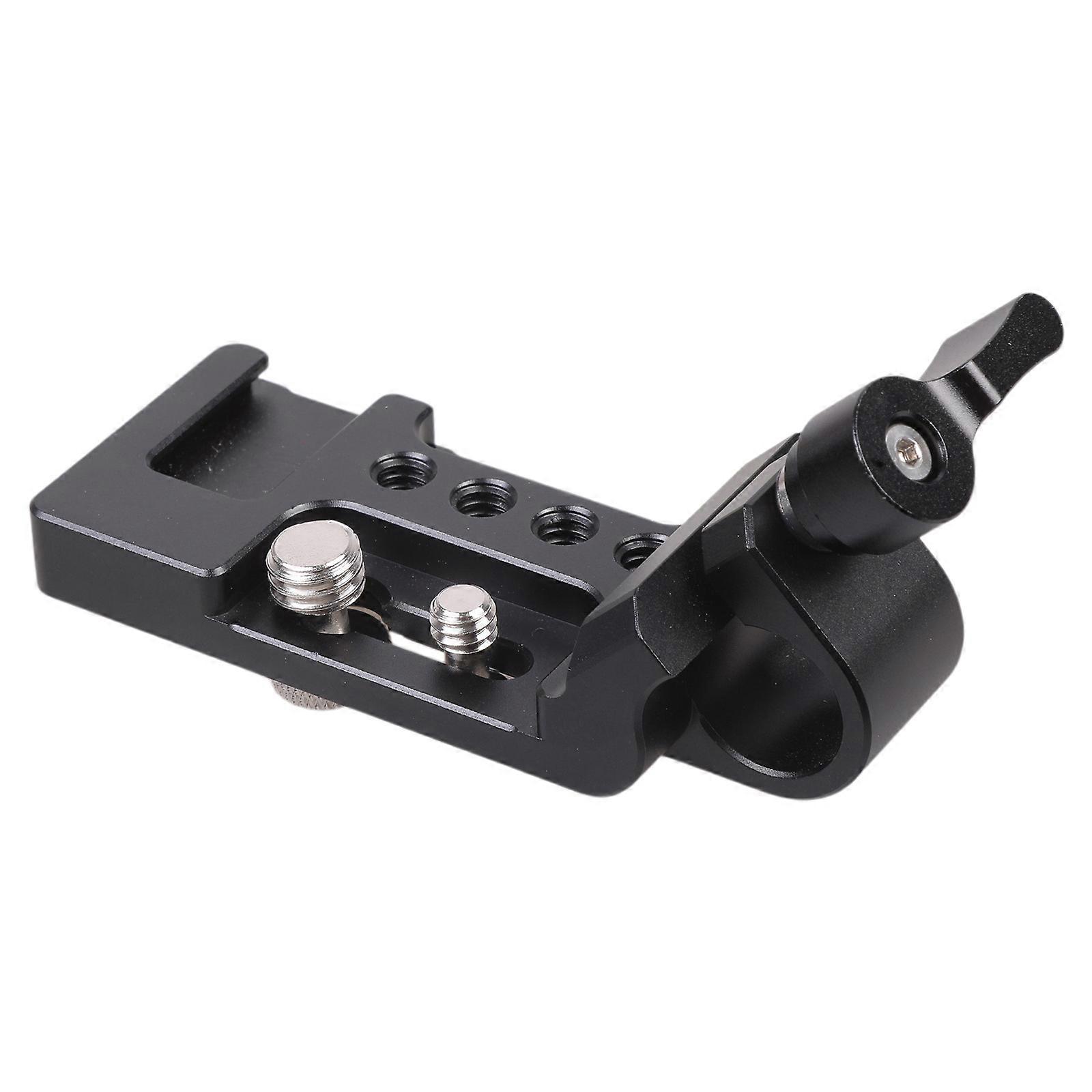 Professional Camera Mounting Plate 15mm Tube Clamp Attachment Multiple Threaded Holes Lightweight with Photography Tool Multicolor