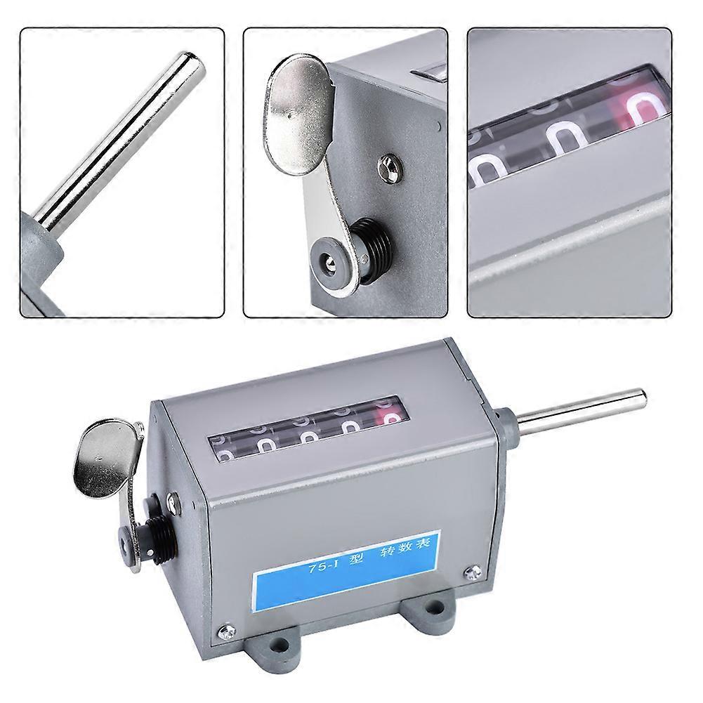 75-I 5 Digits Display Mechanical Resettable Rotary Revolution Counter
