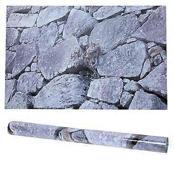 Rock Stone Background Decorative Sticker Wall Picture Landscape Painting for Aquarium Fish Tank122 x