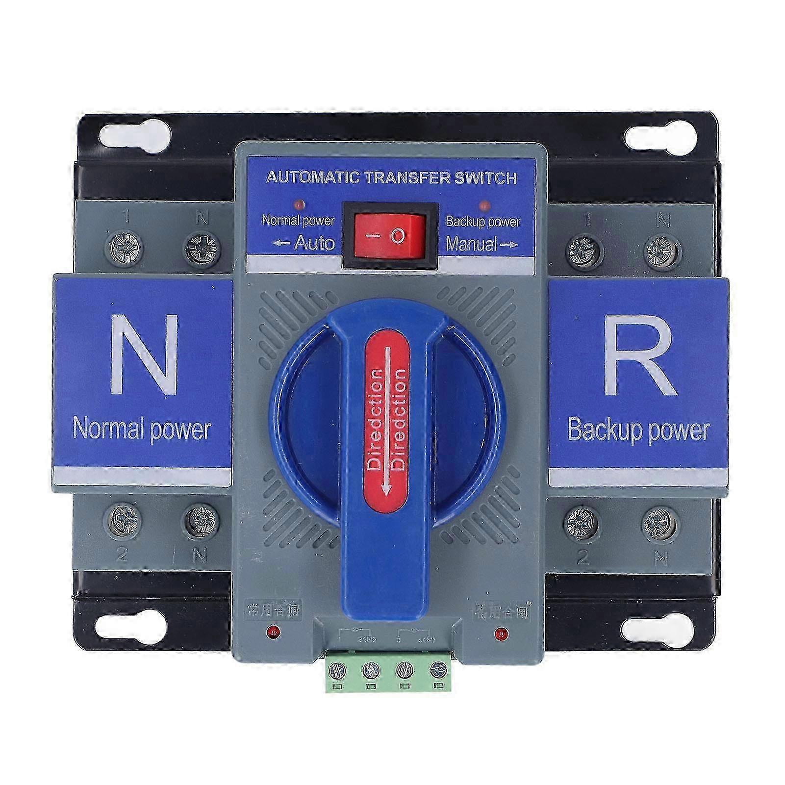 Double Power Automatic Transfer Switch 2P CB Type Mini Changeover AC230V for Household PV 50A