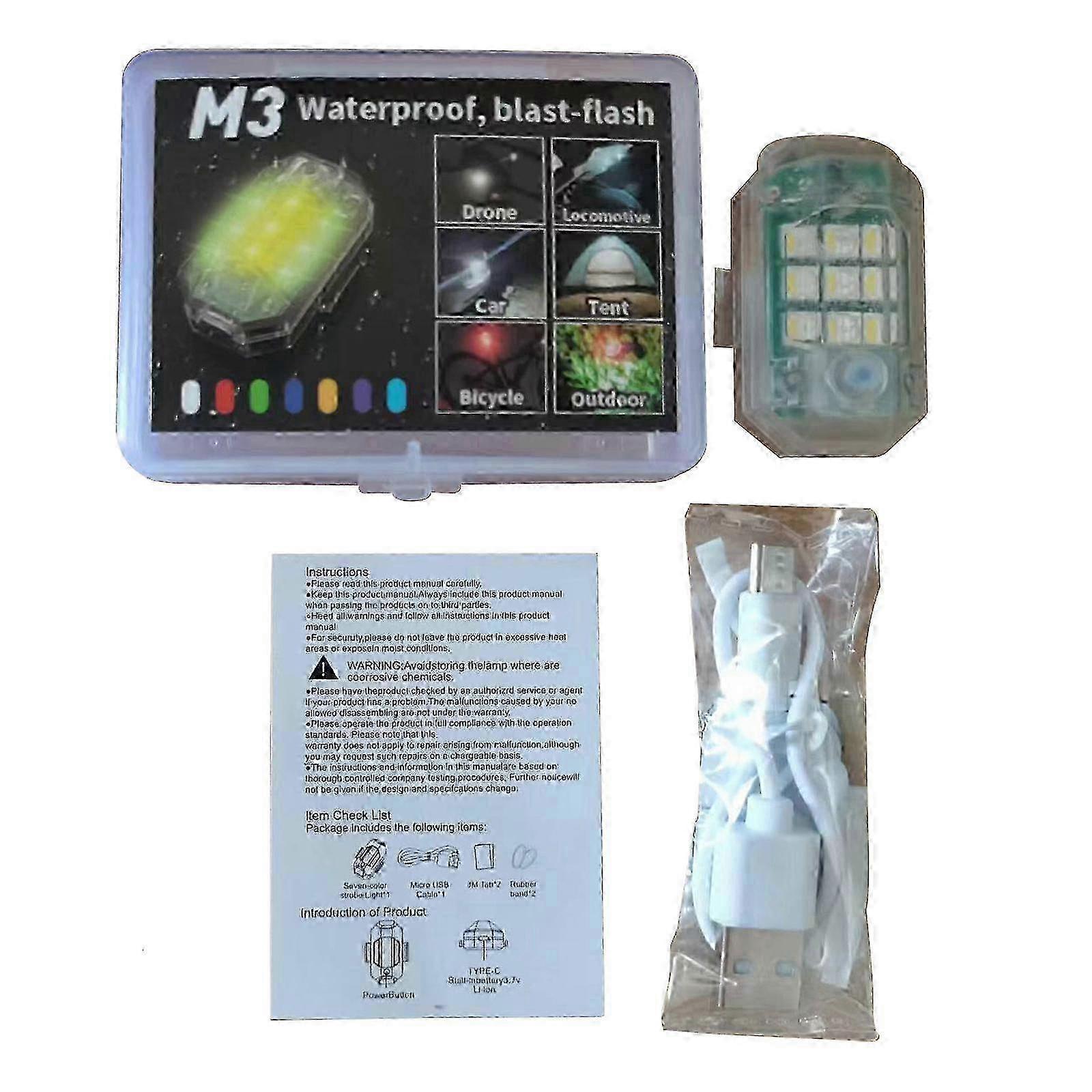 Waterproof LED Strobe Lights with Rechargeable Battery for Vehicles