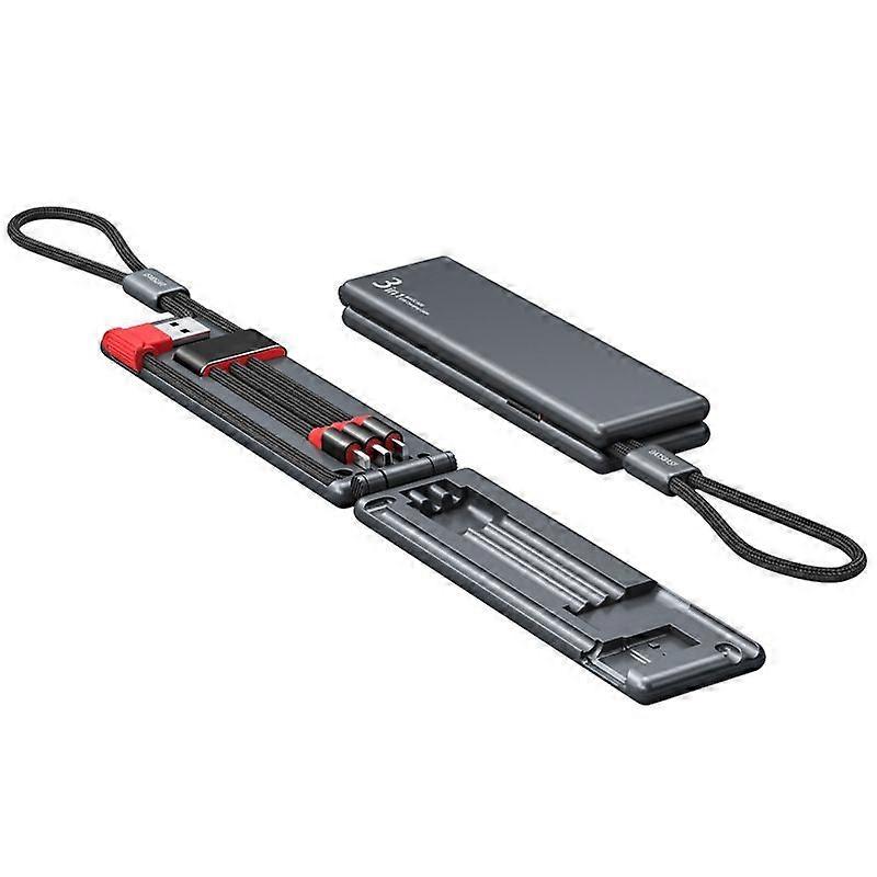 Micro USB + Type-C + 8 Pin 3 in 1 Charging Cable