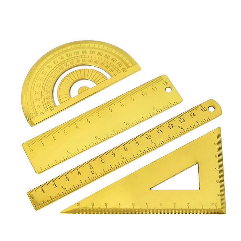 2 Pcs Stainless Steel Ruler Stright Ruler Artist Ruler Small Size Ruler Reglas Sew Straight Ruler Drafting Tools