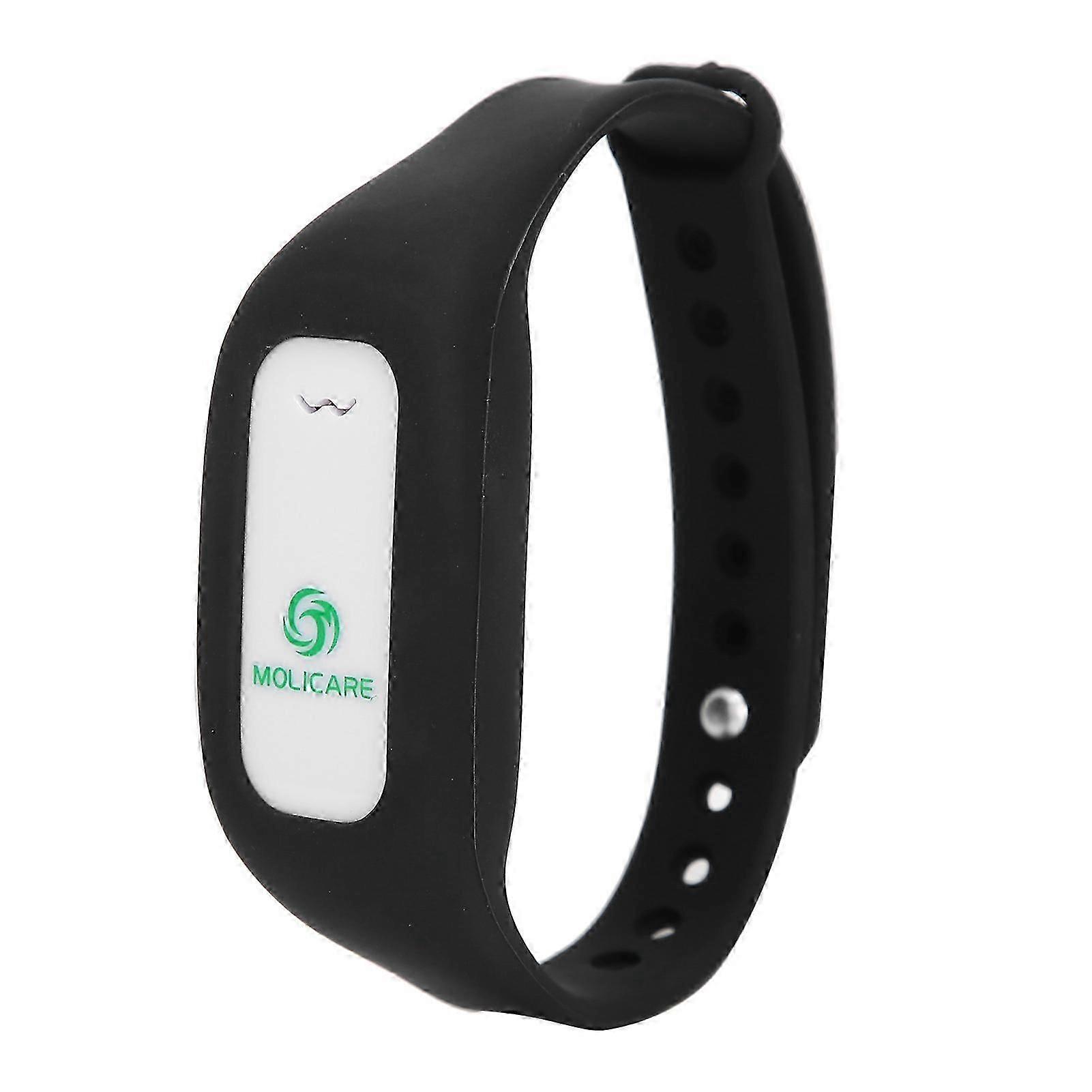 USB充電式インテリジェントいびき防止リストバンドブレスレット調節可能ないびき防止デバイス（ブラック）