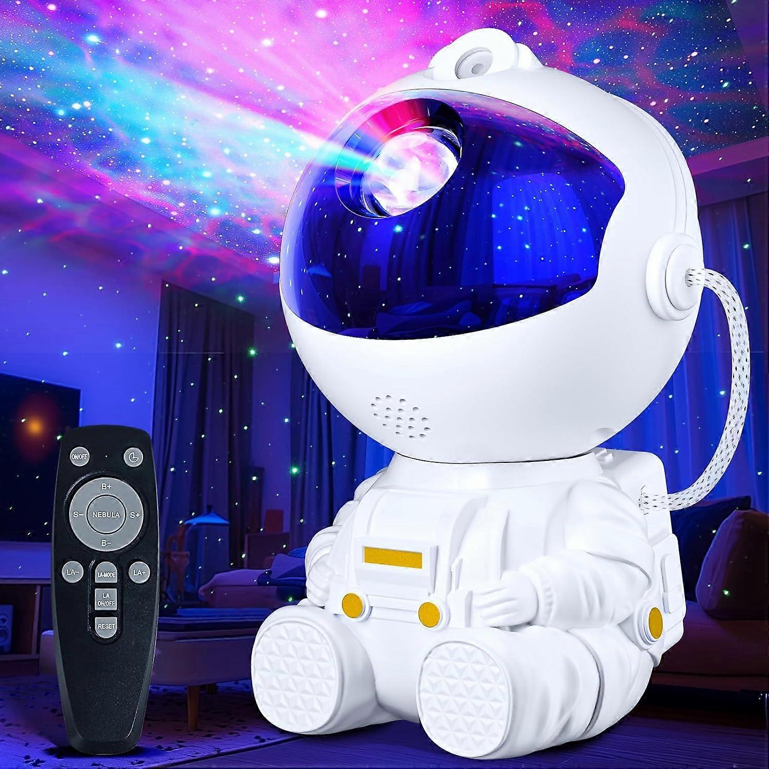 Astronaut Galaxy 360° Star Light Projector Adjustable Brightness Speed with 8 Nebula Modes 2 Star Modes for Bedroom Party
