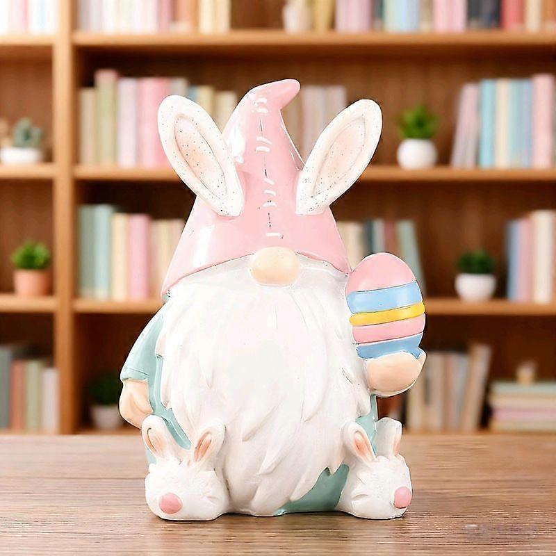 Easter egg rabbit dwarf ornaments creative home rabbit ears dwarf decorative resin crafts