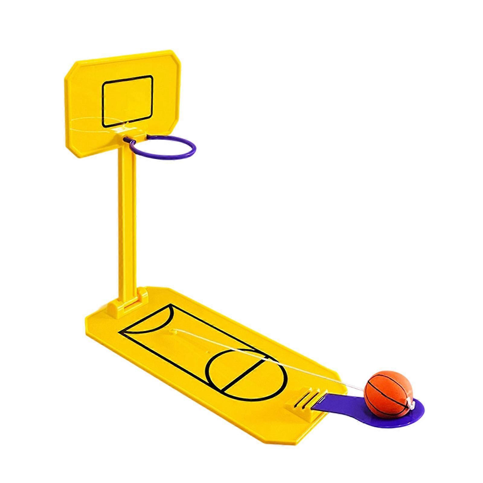 Funny Fingertip Basketball Training Set For Indoor Fine Motor Skill Practice Stress Relief And Team Building Activity  Yellow