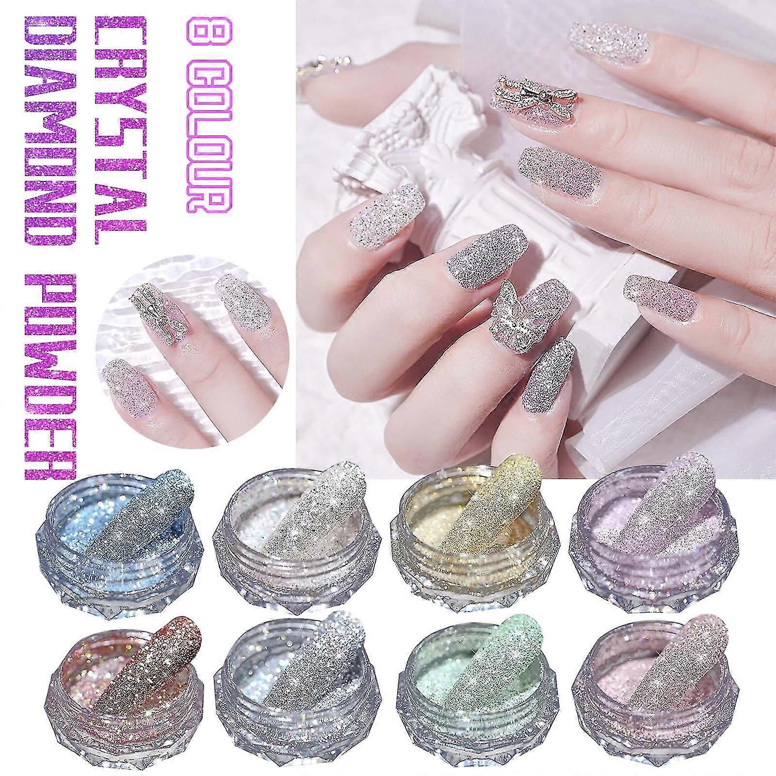 Nail Art Crystal Broken Diamond Powder Flash Powder Nail Sequins 8pc