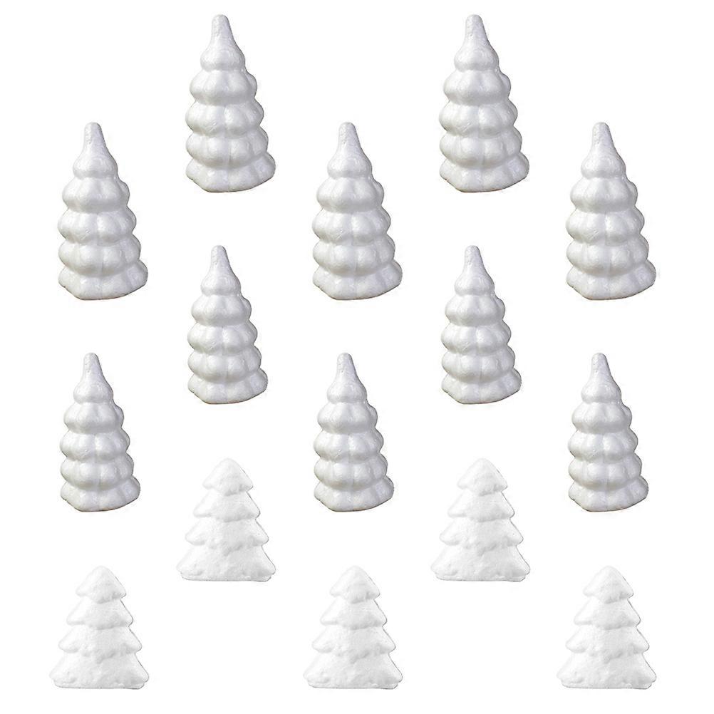 Christmas DIY Crafts Foam Modelling Tree for Decoration 15Pcs Set