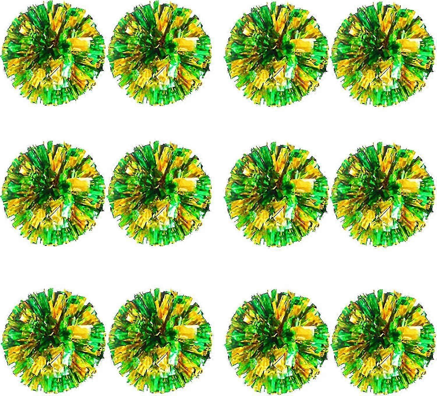 plastic ring cheerleading pom poms 12pcs