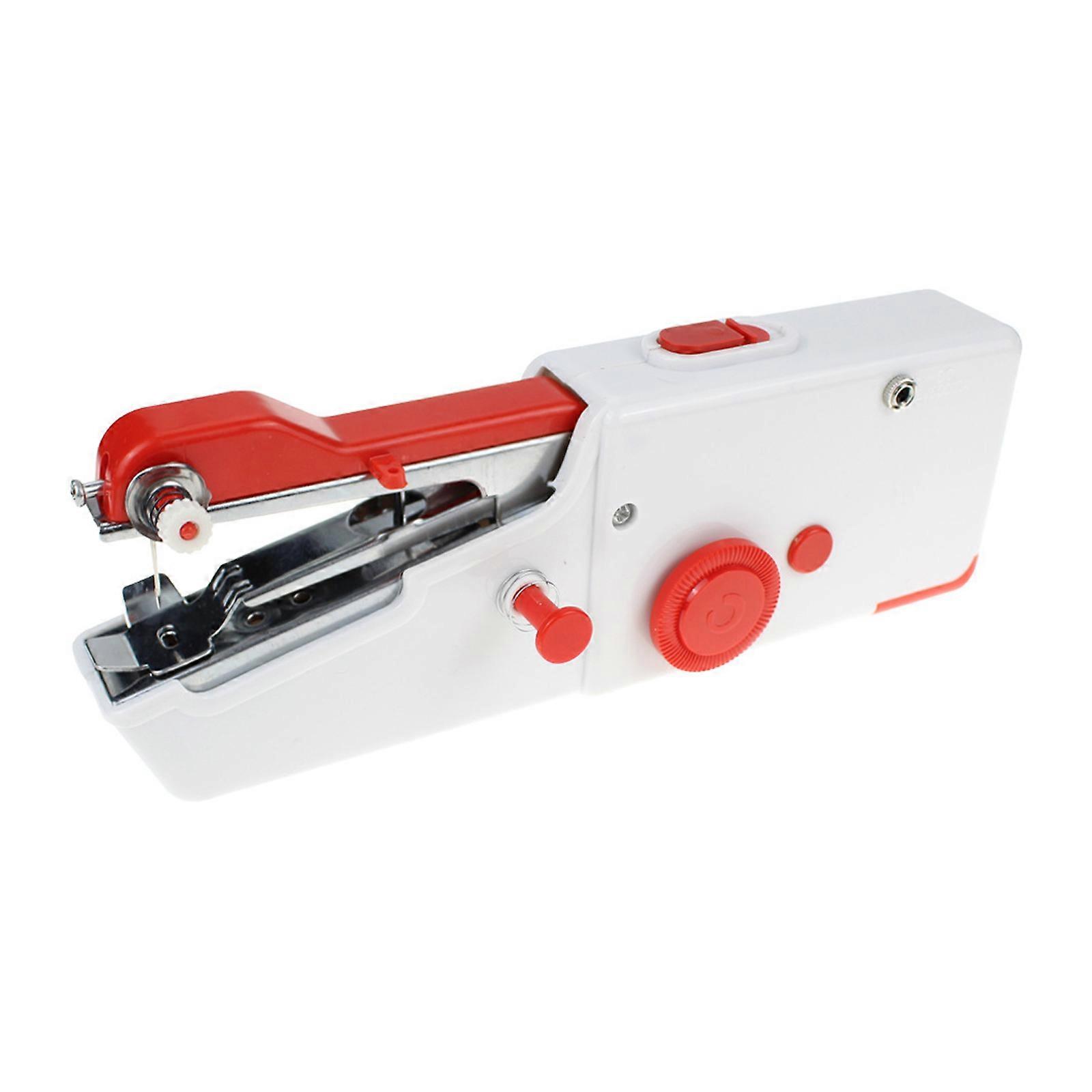 Miniature Mobile Sewing Device Double Power Supply USB Charging Multiple Purpose For Fabric Repair  Red