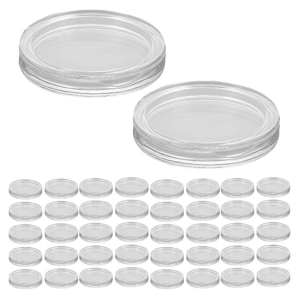 Clear Coin Storage Capsules for Storage 100Pcs Acrylic Round Cases