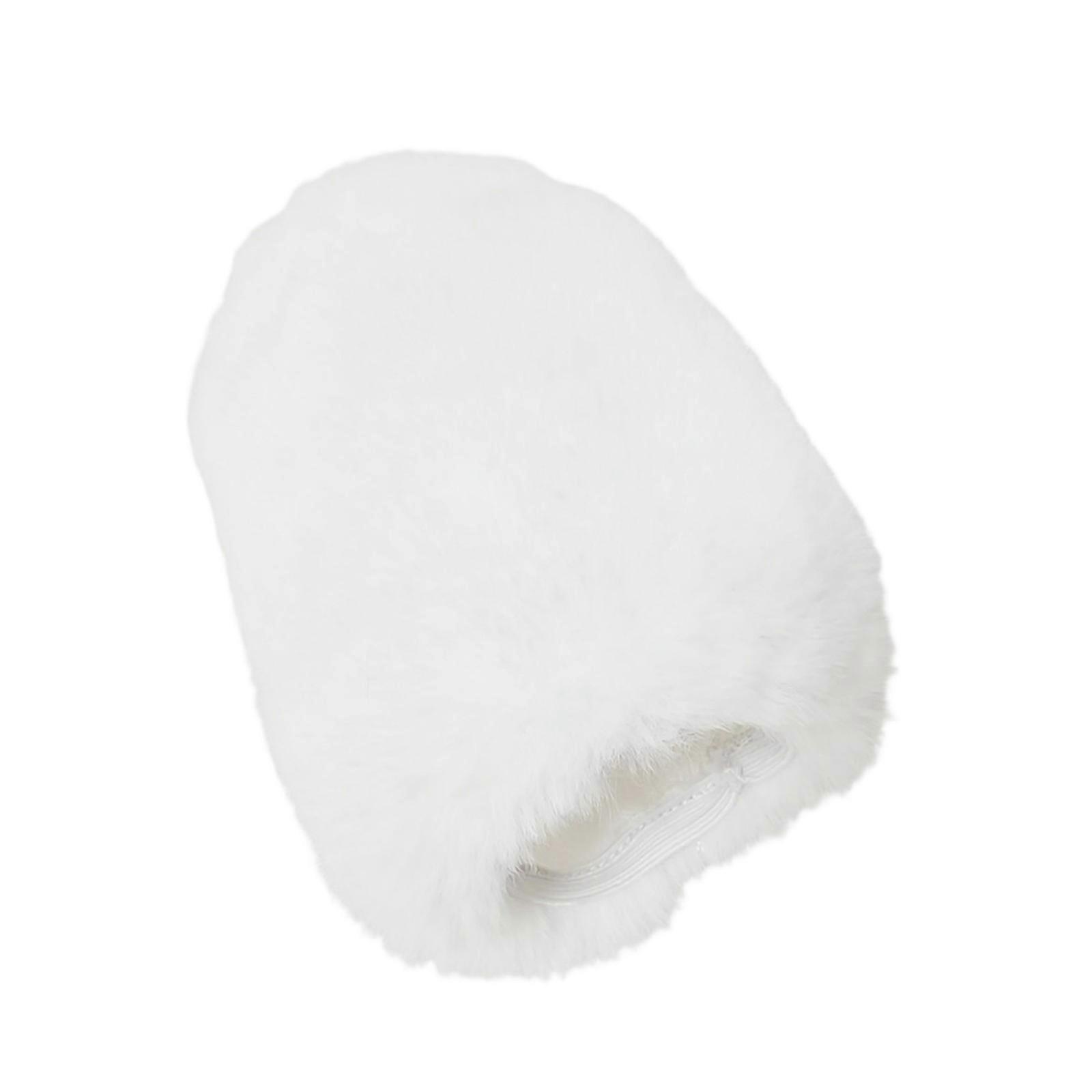Fellbedeckter, winddichter Mikrofon-Windschutz zur Geräuschreduzierung für MC8-Mikrofone, Schutzhülle für Vlogger und Podcaster, Weiß