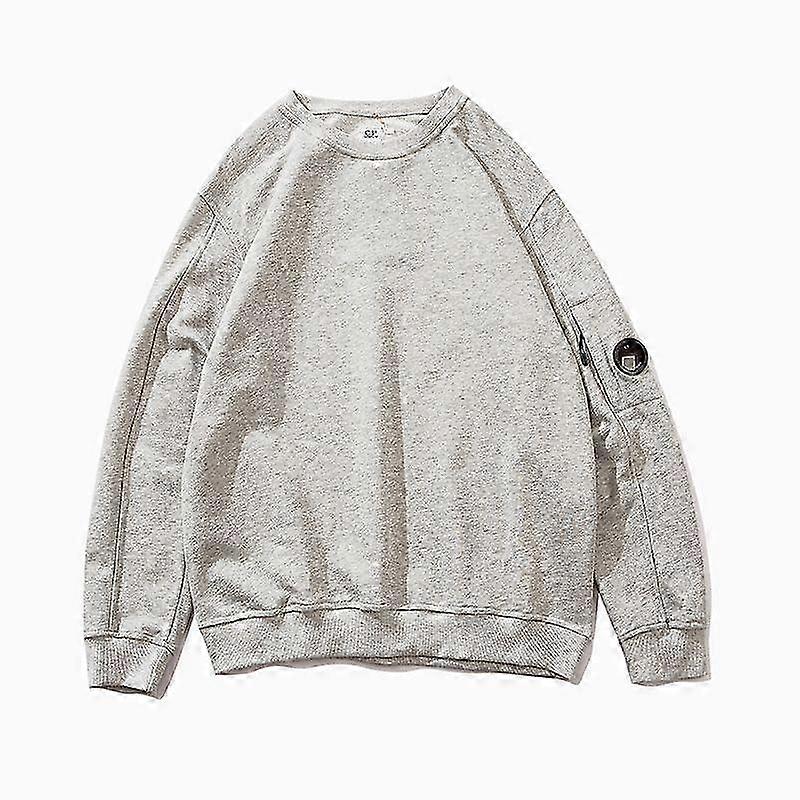 Compatible with C.P Coat Fall Winter Hoodie, Men's Casual Solid Color with Lens Design and Zipper Pocket