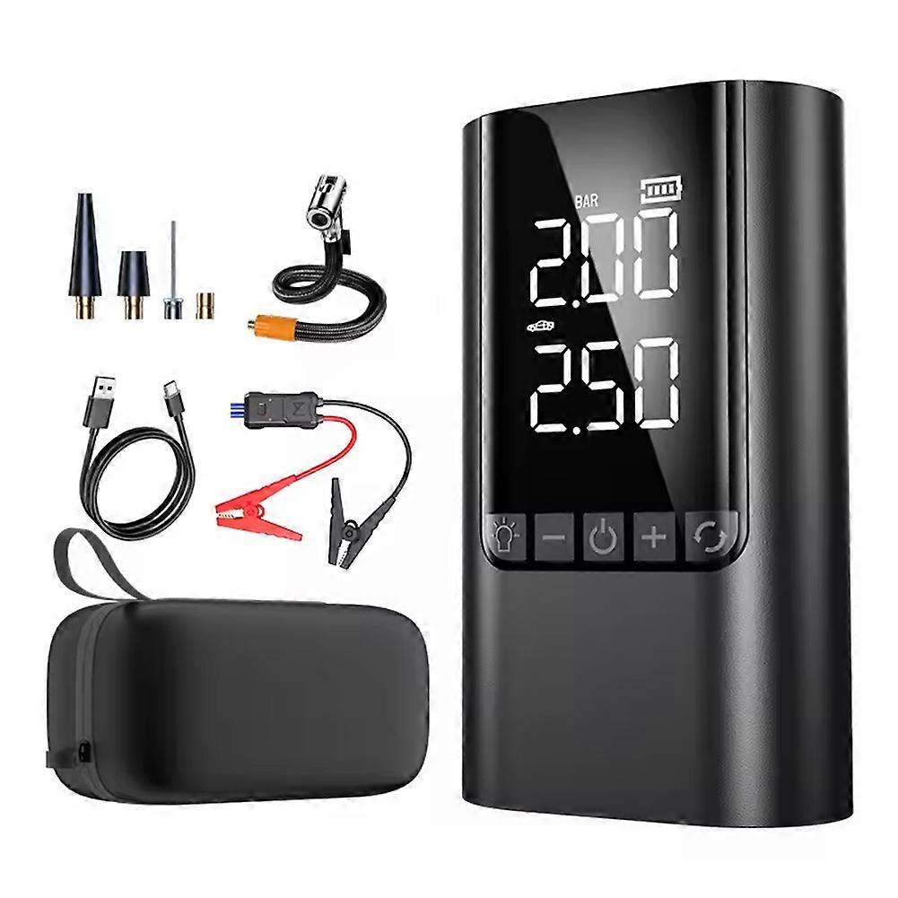 Portable Car Jump Starter with Air Compressor Tire Inflator Battery Emergency Booster
