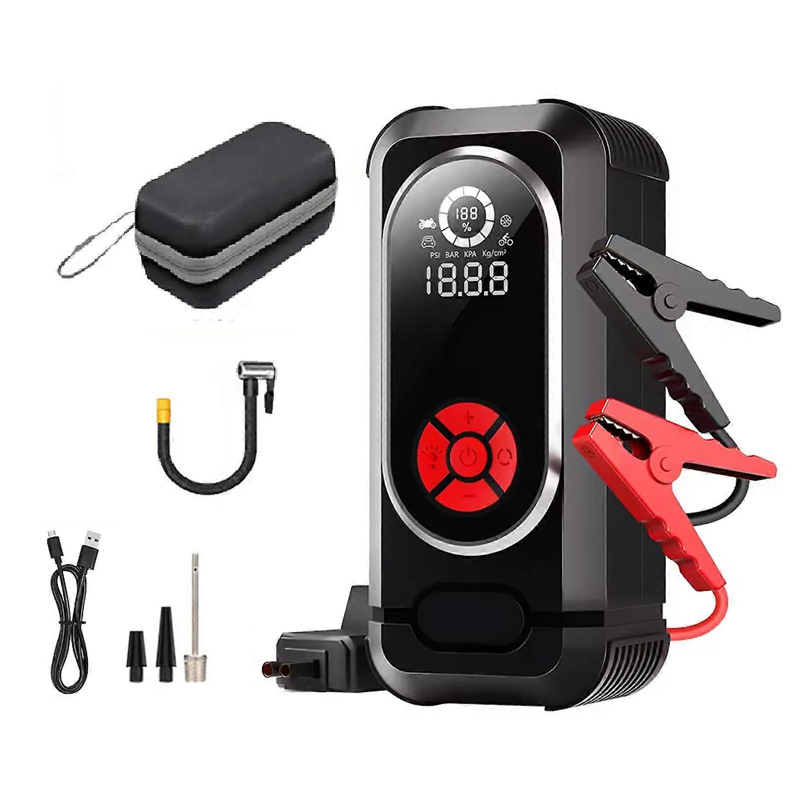 High Efficiency Vehicle Starting Device Digital Tire Inflator Electric Air Compressor Pump for Accurate Pressure Control Multicolor