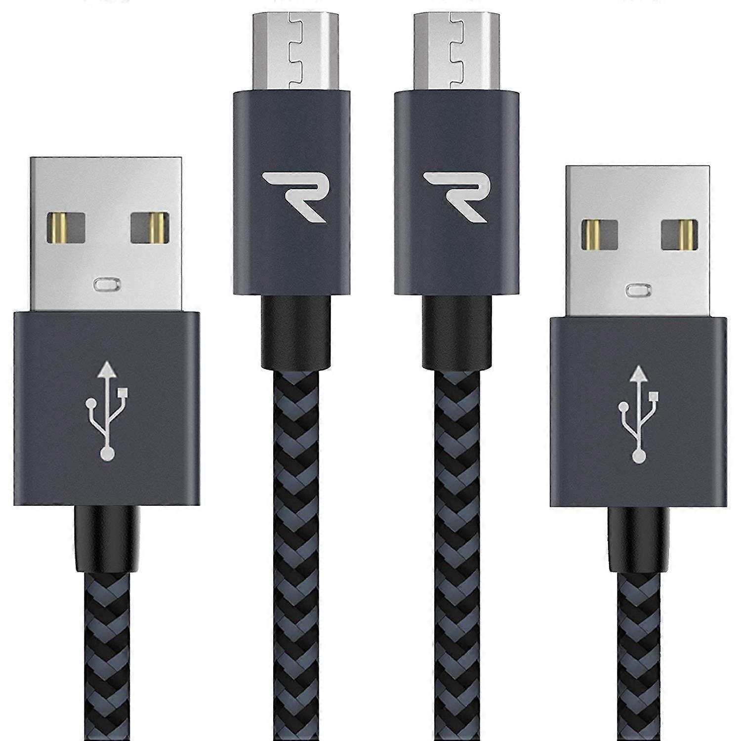 Micro USB Cable,[2 Pack/3.3ft], QC 3.0 Fast Charging & Sync Android Charger,Braided Nylon Micro USB Cables