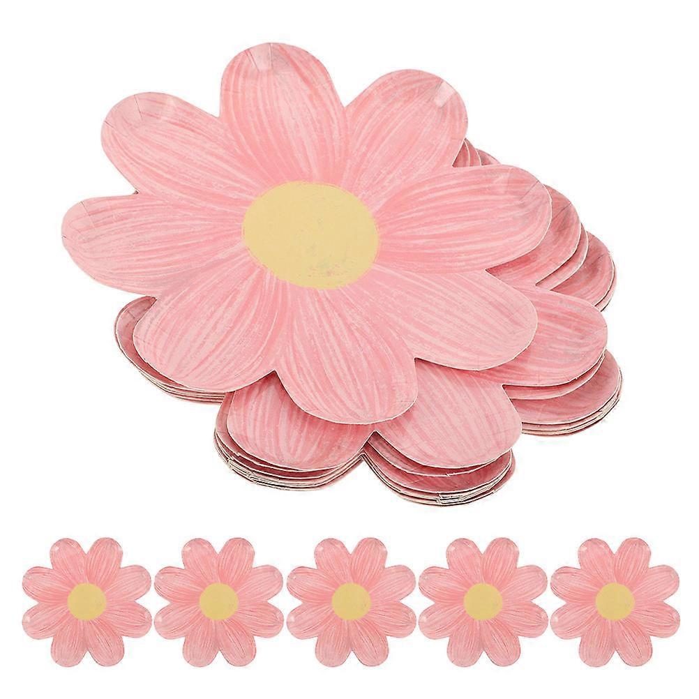 Blompapper för tebjudning 50 st rosa prästkrage