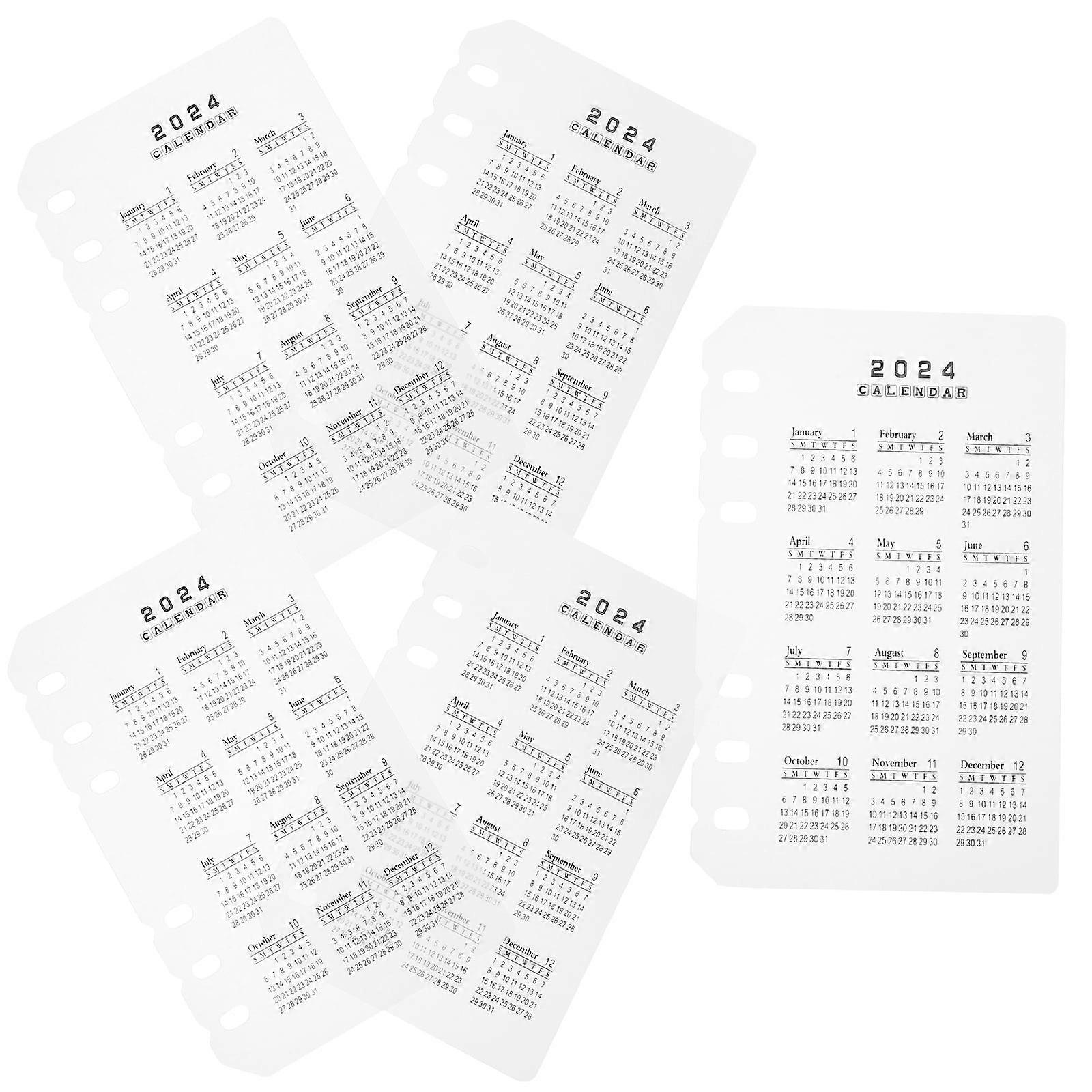 Eease 5Pcs Calendar Binder Dividers Convenient Notebook Dividers Detachable Binder Separators