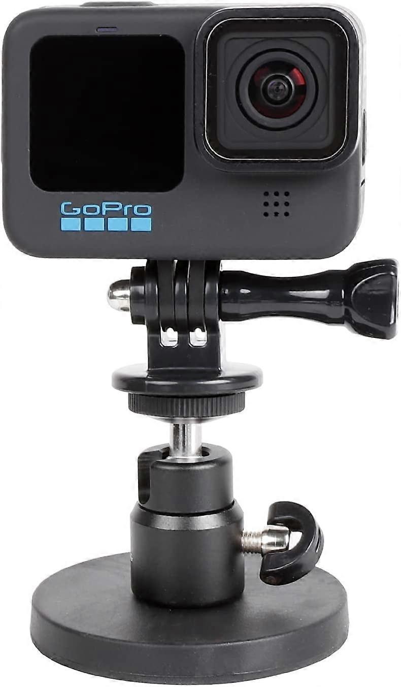 Magnet Camera Mount for GoPro Insta360 Akaso DJI Action ,with Rotation Ball Head Super Strong Rubber Coating