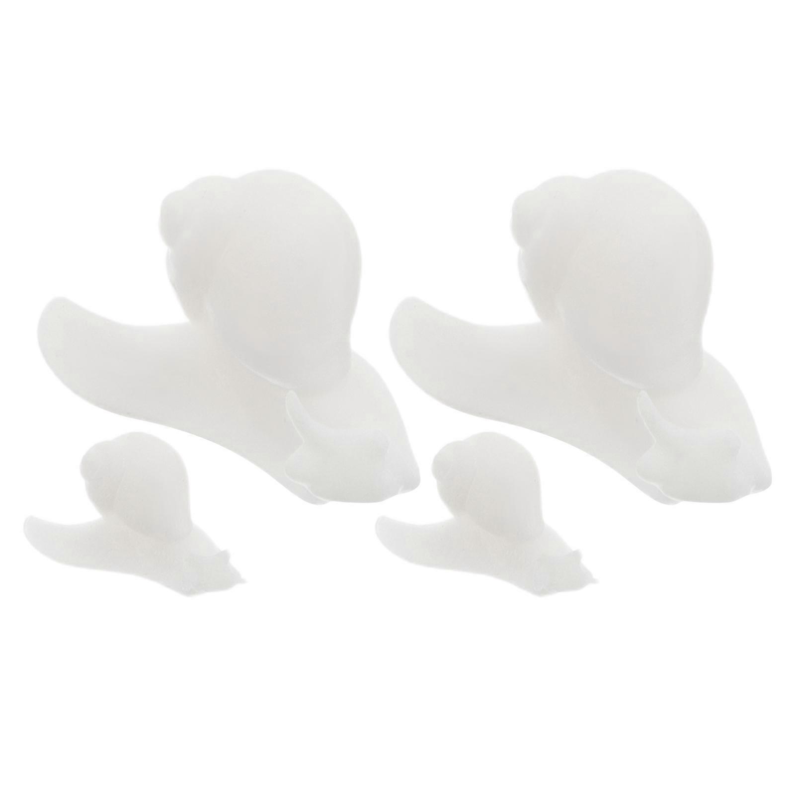 4Pcs Snail Resin Filler Resin Model for DIY Crafting and Decoration White